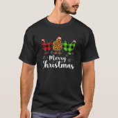 チキンクリスマスライトチキンおもしろい恋人クリスマス Tシャツ (正面)