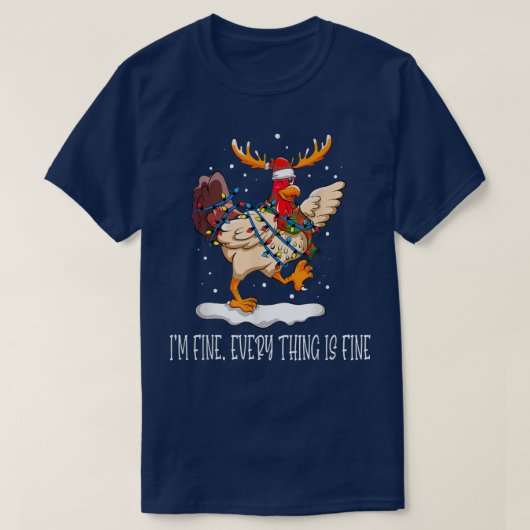チキンクリスマスライト私は素晴らしすべてCh素晴らし Tシャツ (デザイン正面)