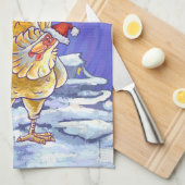 チキンクリスマス キッチンタオル (四つ折り)