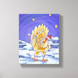 チキンクリスマス キャンバスプリント