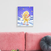 チキンクリスマス キャンバスプリント (インサイチュ (リビング))