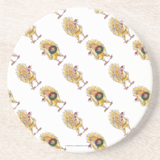 チキンクリスマス コースター (正面)