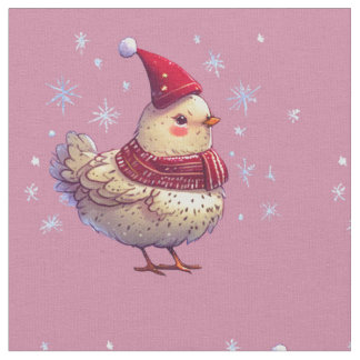 チキンクリスマス ファブリック