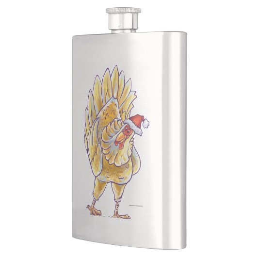 チキンクリスマス フラスク (左)