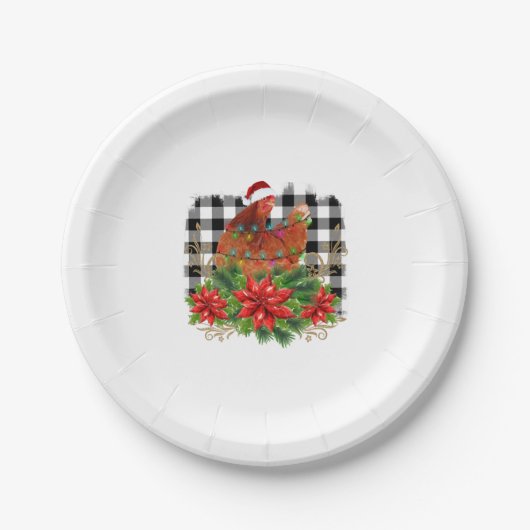 チキンクリスマス ペーパープレート (正面)