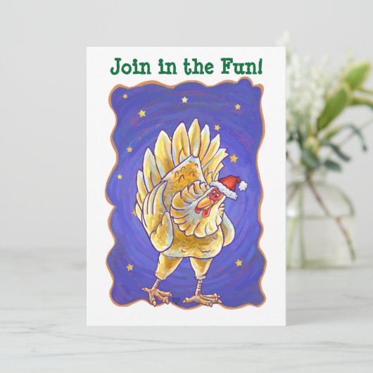 チキンクリスマス 招待状 (スタンド正面)