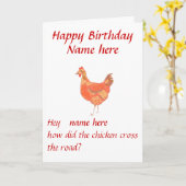 チキンクロスロード誕生日カード カード (黄色い花)