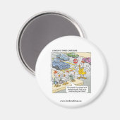 チキンクロッシングロードおもしろいノベルティ磁石 マグネット (正面/裏面)