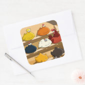 チキンクープイースターエッグ スクエアシール (封筒)