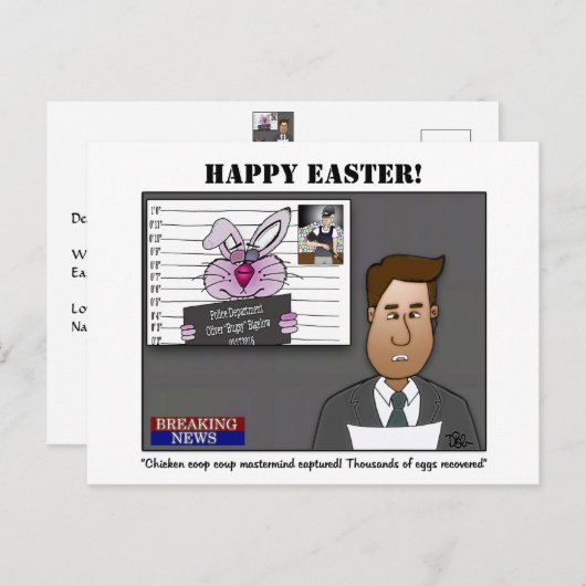 チキンクープクーデター復活祭はがき ポストカード (正面/裏面)