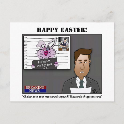 チキンクープクーデター復活祭はがき ポストカード (正面)