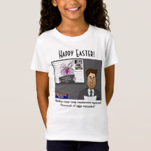 チキンクープクーデター首謀者ガールズホワイトTシャツ