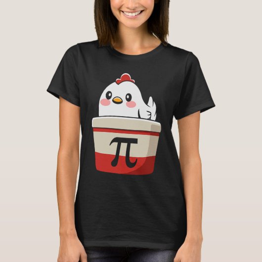 チキンクールポットパイ記号先生スタッド用の数学 Tシャツ (正面)
