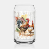 チキンクール愛好家ファームの名前を追加 ガラス缶 (裏面)
