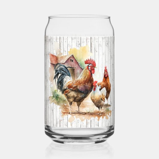 チキンクール愛好家ファームの名前を追加 ガラス缶 (裏面)