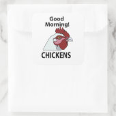 チキングッドモーニングチおもしろいキン スクエアシール (バッグ)