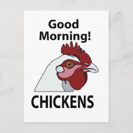 チキングッドモーニングチおもしろいキン ポストカード
