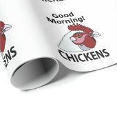 チキングッドモーニングチおもしろいキン ラッピングペーパー (ロールコーナー)