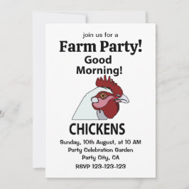 チキングッドモーニングチおもしろいキン 招待状