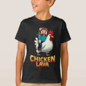 チキンゲーマーTシャツ – 面白い溶岩チキン Tシャツ (正面)