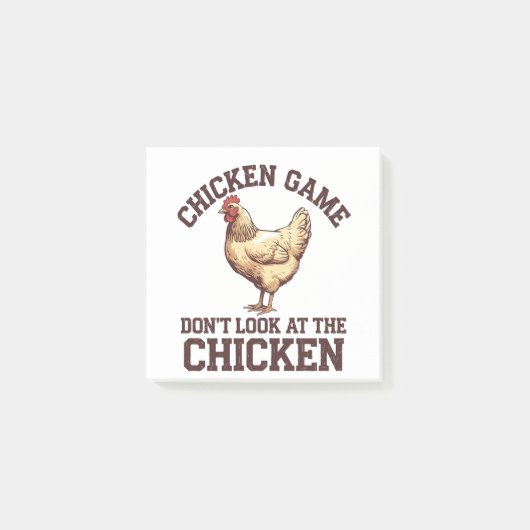 チキンゲームはチキンを見ていない ポストイット (正面)