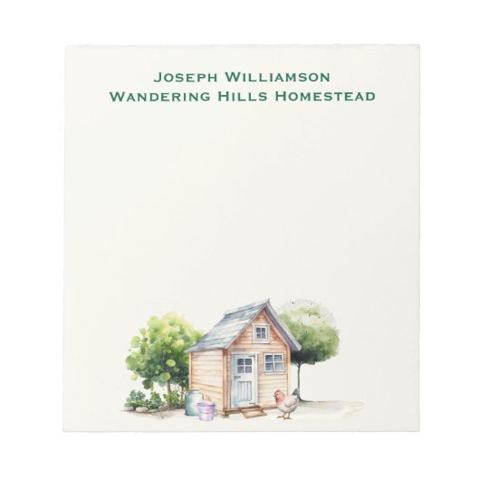 チキンコーパーソナライズされたプ ノートパッド (正面)