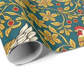 チキンゴールデン中世フローラル ラッピングペーパー (ロールコーナー)