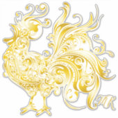 チキンゴールデン威厳のあるロースタートレンディートライバル金ゴールド シール (正面)