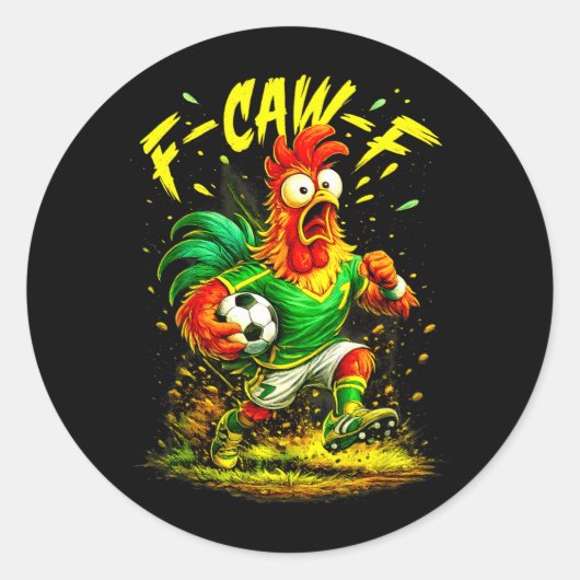 チキンサッカー ラウンドシール (正面)