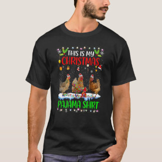 チキンサンタ帽子ライトこれは私のクリスマスパハである Tシャツ