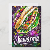 チキンシャワルマディライトشاورما دجاج 招待状 (正面)