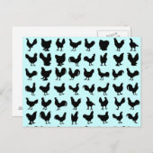 チキンシルエット ポストカード (正面/裏面)