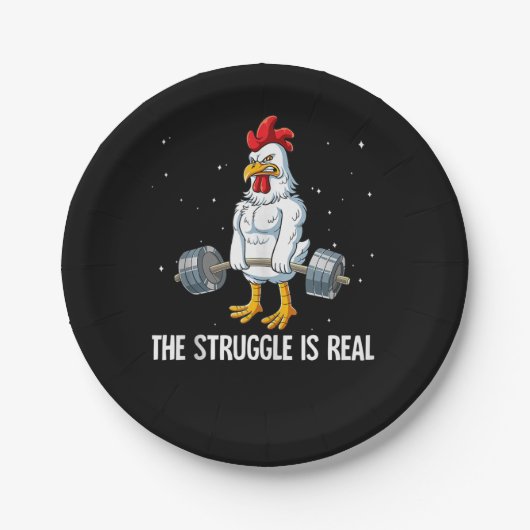 チキンジム重量トレーニング苦労実在はT ペーパープレート (正面)