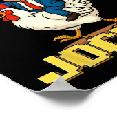 チキンジョッキートランプおもしろいミーム ポスター (角)