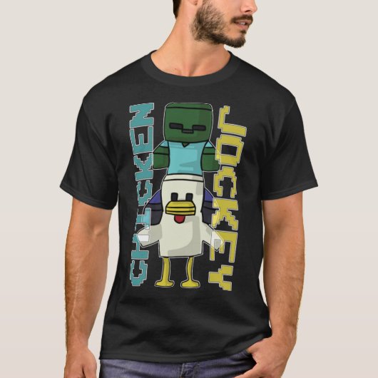 チキンジョッキー – Minecraft Tシャツ (正面)