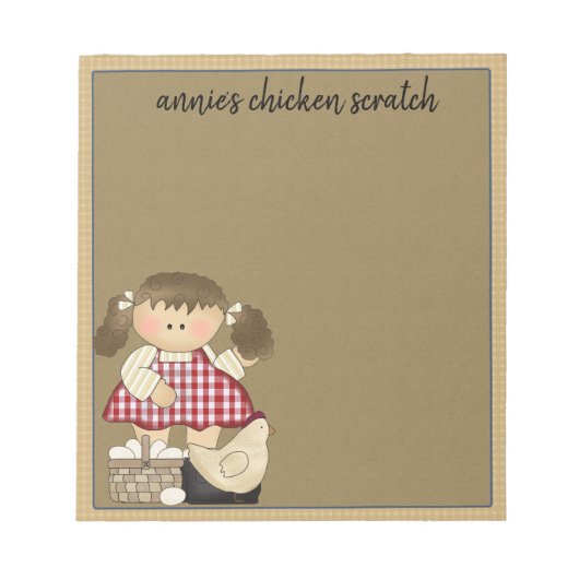 チキンスクラッチ初期のノートパッドテンプレート ノートパッド (正面)