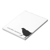 チキンスクラッチ紙パッド黒シルエットチキン ノートパッド (回転)