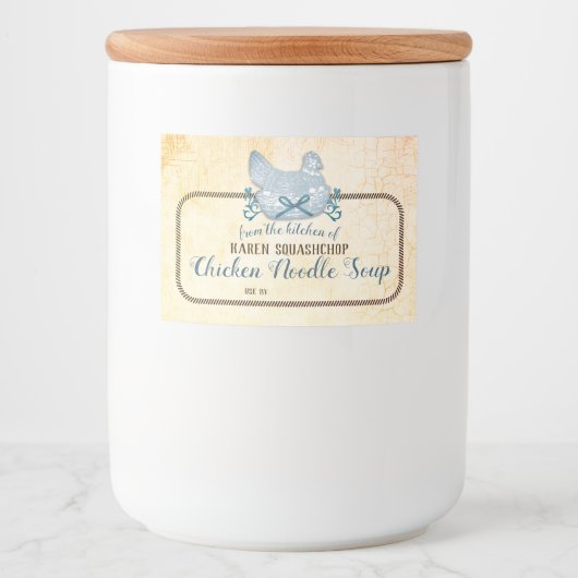 チキンススーカセロールホームキャニングラベル フードラベル (正面)