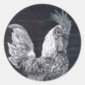 チキンステッカーの作成 ラウンドシール (正面)