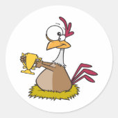 チキンステッカー賞 ラウンドシール (正面)