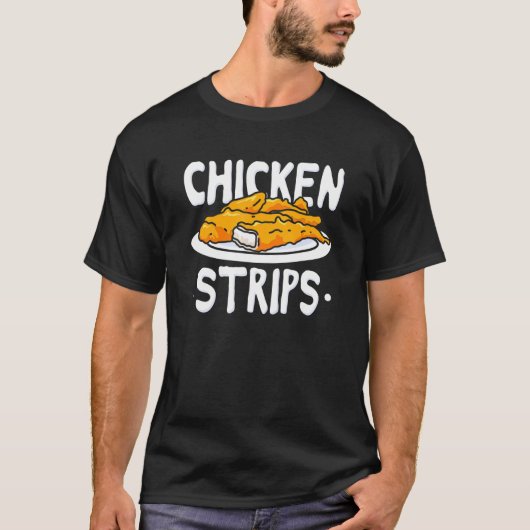 チキンストリップフライドチキン Tシャツ (正面)