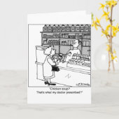 チキンスープは私の処方箋? カード (黄色い花)