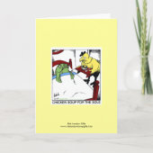 チキンスープ4唯一の漫画グリーティングカード カード (正面)