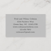 チキンズフレッシュエッグズファーム白黒 名刺 (裏面)