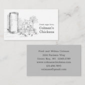 チキンズフレッシュエッグズファーム白黒 名刺 (正面/裏面)