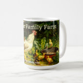 チキンズヘンルースター&ベビーチックオンファーム コーヒーマグカップ (正面右)