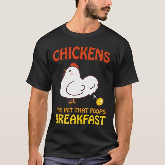 チキンズペットthatウンチ朝食e tシャツ (正面)