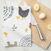 チキンズボホパターン キッチンタオル (四つ折り)