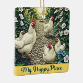 チキンズマイハッピープレース セラミックオーナメント (右)