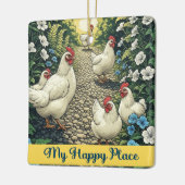 チキンズマイハッピープレース セラミックオーナメント (左)